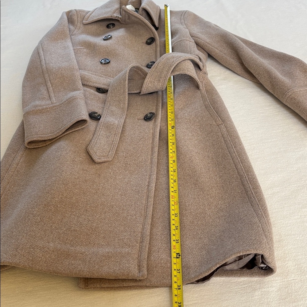 J. Crew Tan Double-Breasted Trench Coat Size 8 - Picture 6 of 7